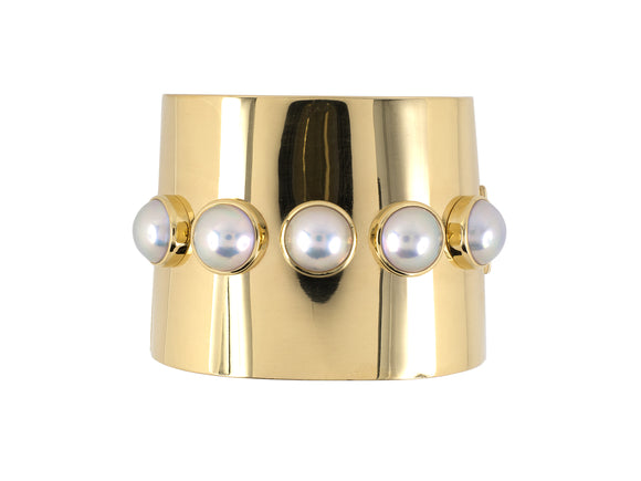 72666 - SOLD - Circa 2000 Tiffany Paloma Picasso Gold Hinged Cuff Bangle Bracelet