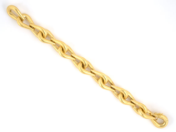 72828 - SOLD - Buccellati Gold Florentine Stirrups Link Bracelet