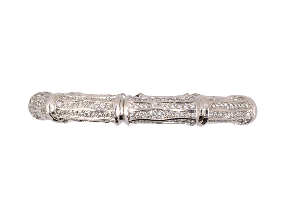 72830 - Cartier Gold Diamond French Bamboo Bracelet