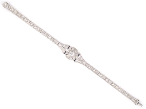 72940 - SOLD - Art Deco Platinum Diamond Sapphire Bracelet