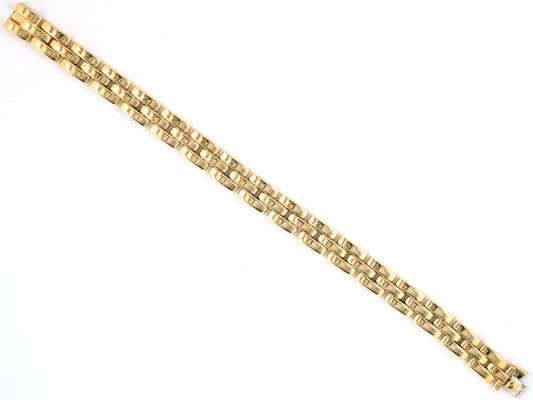 73079 - SOLD - Cartier Gold French Panther Link Tank Bracelet