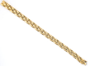 73079 - Cartier Gold French Panther Link Tank Bracelet