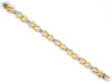 73324 - SOLD - Gold GIA Diamond Oval Link Bracelet