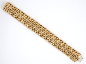 73359 - SOLD - Gold Woven Mesh Bracelet