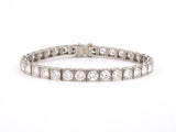 73441 - Circa 1960 Tiffany Oscar Heyman Platinum Diamond Line Block Bracelet