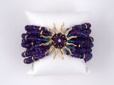 73452 - Gold Amethyst & Turquoise Bead Starburst Bracelet