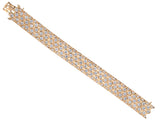 73498 - Circa 1950s-1960 Gold Diamond Honeycomb Bracelet