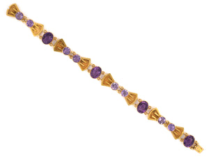 73575 - SOLD - Art Nouveau Gold Amethyst Bracelet