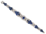 73589 - Circa 1950 Platinum AGL Ceylon Sapphire Diamond Bracelet