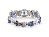 73589 - Circa 1950 Platinum AGL Ceylon Sapphire Diamond Bracelet