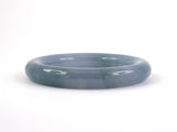 73615 - Jadeite GIA Tubular Green Bluish-Grey Closed Bangle Bracelet