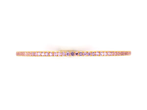 73701 - SOLD - Gold Pink Sapphire Eternity Style Bangle Bracelet