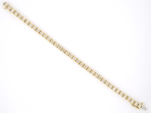 73704 - SOLD - Gold Diamond Straight Line Bracelet