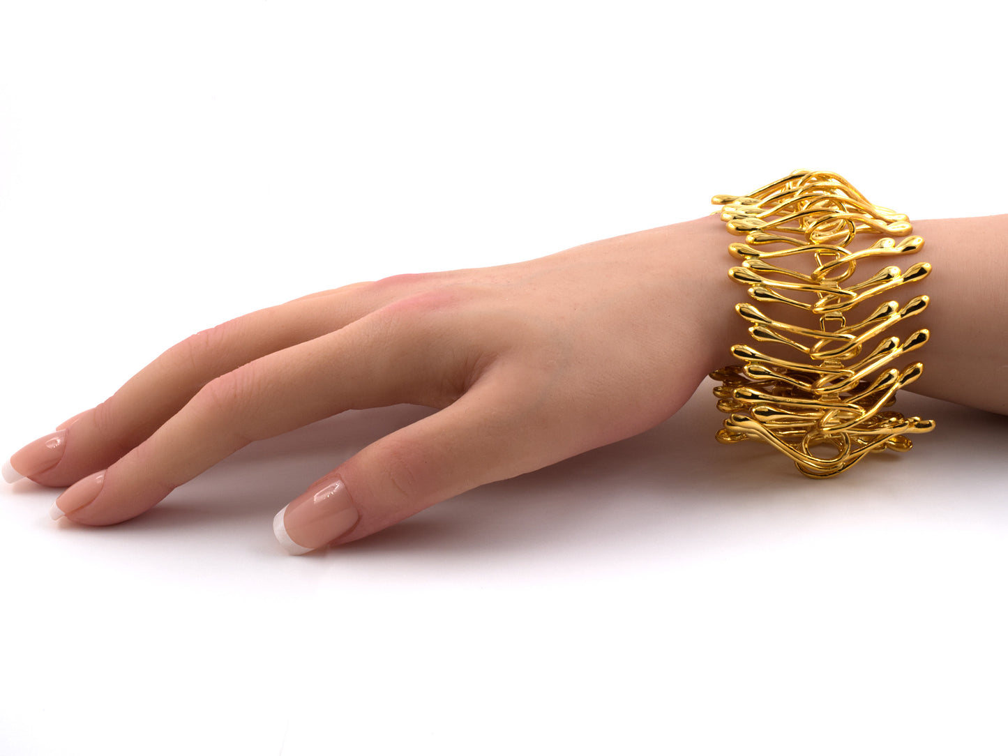 73822 - SOLD - Circa 2013 Lalaounis Biosymboles Gold Tear Drop Bracelet