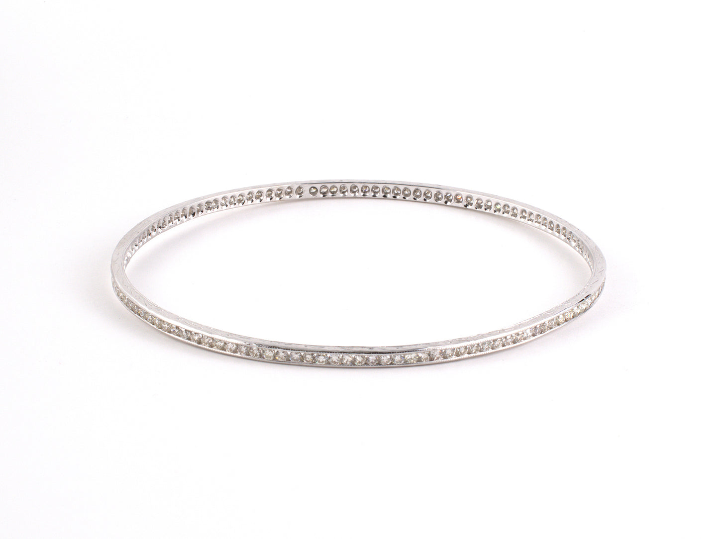 73853 - Gold Diamond Eternity Bangle Bracelet