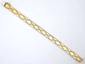 73856 - Gold Italy Textured Bracelet