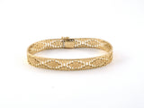 73856 - Gold Italy Textured Bracelet