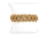 73858 - Circa 1950s Gold Twisted Wire Bead Bracelet