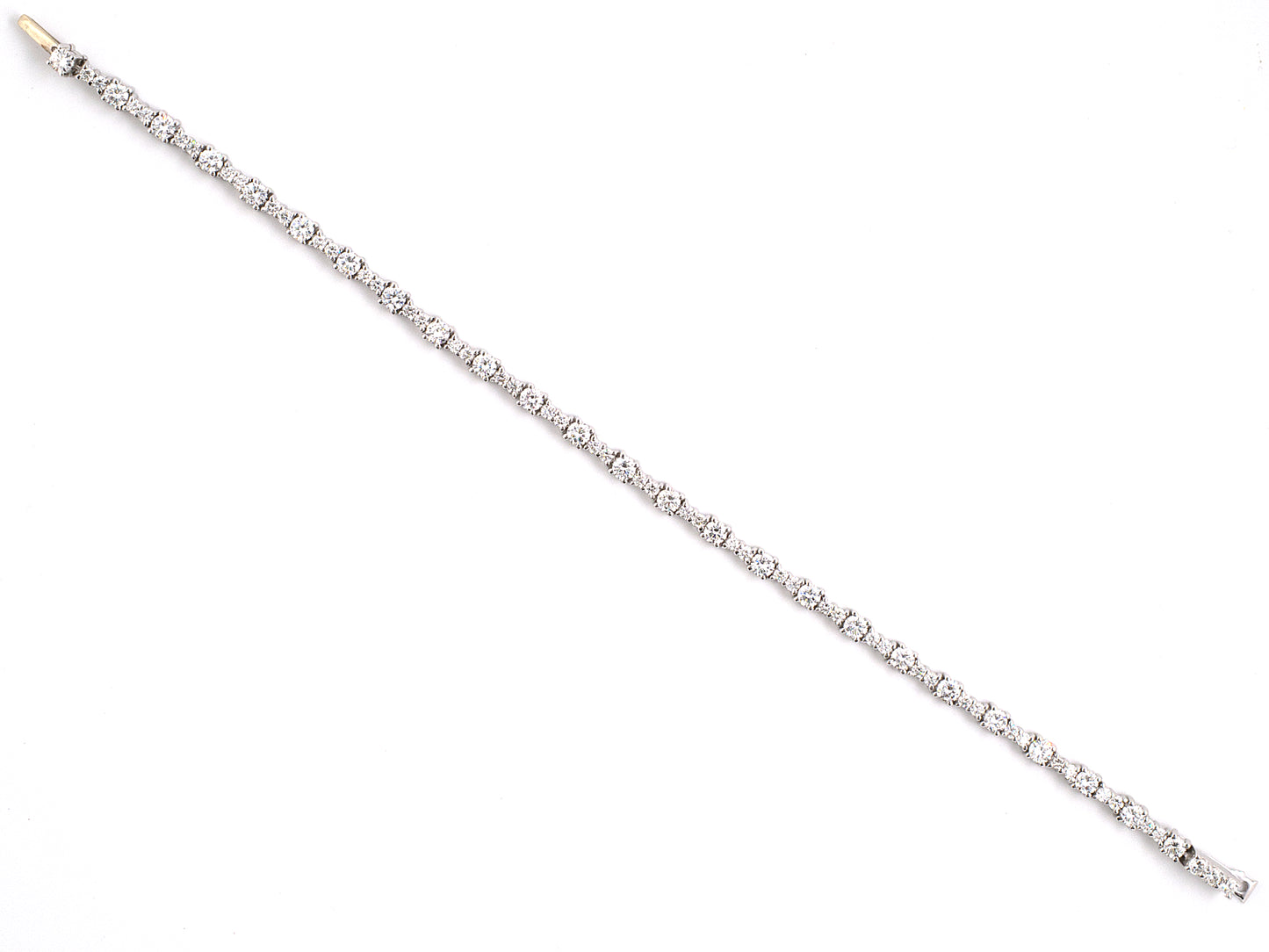 73873 - SOLD - Gold Diamond Straight-Line Bracelet