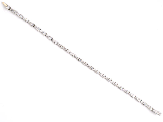 73873 - SOLD - Gold Diamond Straight-Line Bracelet