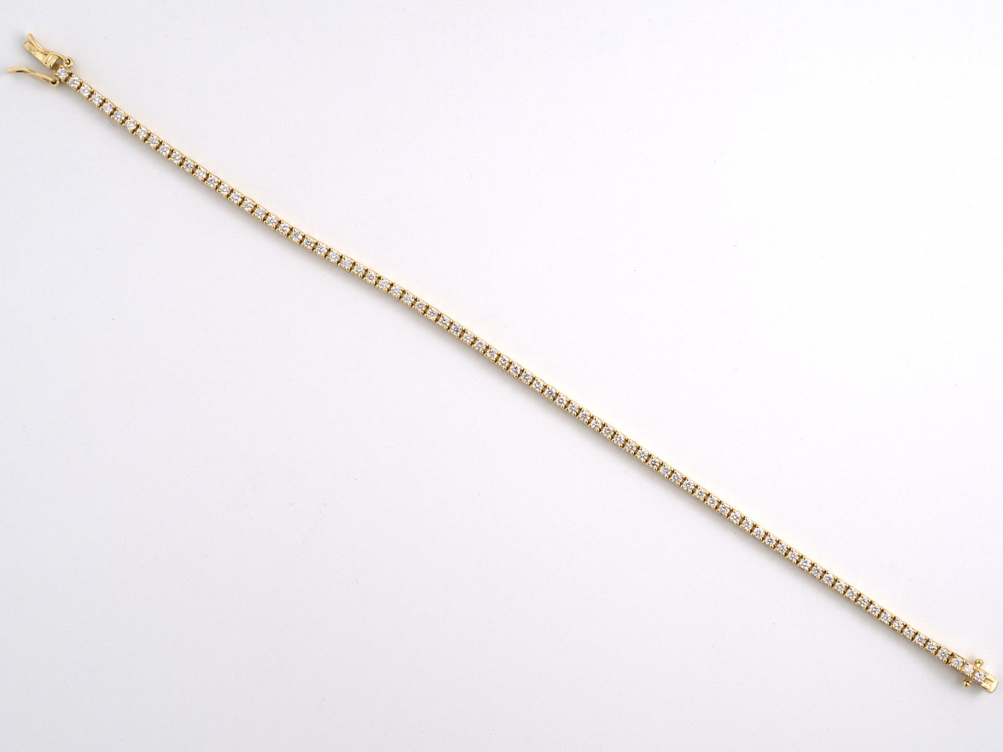 73880 - SOLD - Gold Diamond Tennis Bracelet