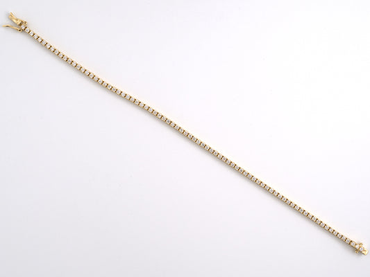73880 - SOLD - Gold Diamond Tennis Bracelet