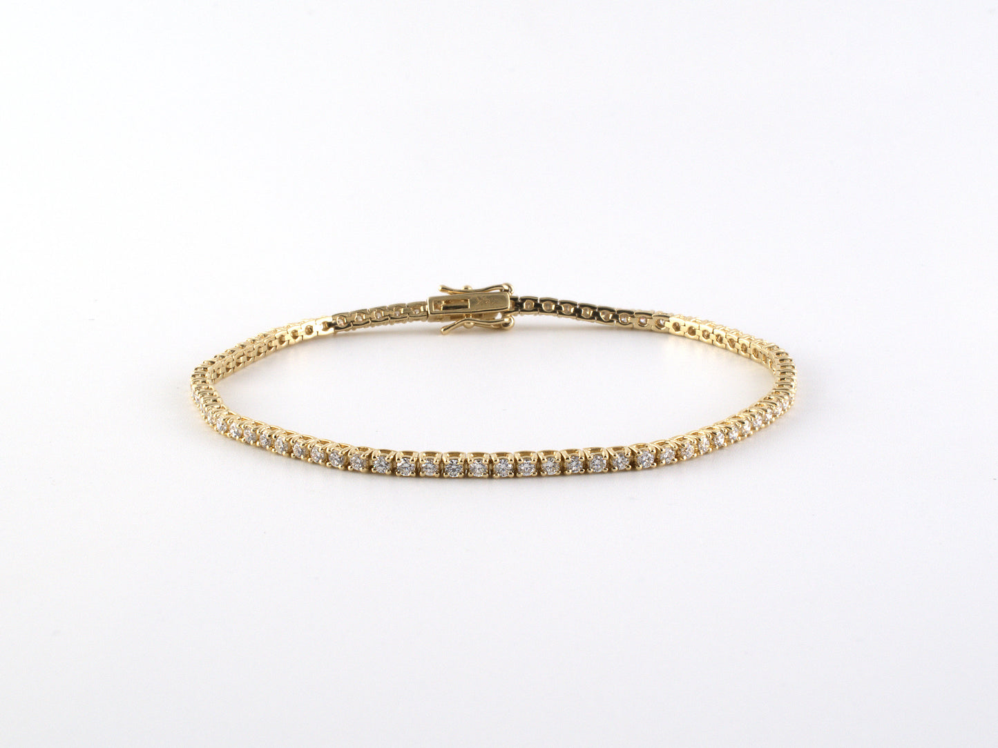 73880 - SOLD - Gold Diamond Tennis Bracelet