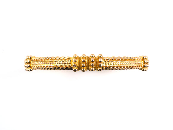 73888 - Gold Beaded Bangle Bracelet