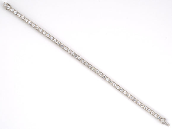 73889 - Art Deco Platinum Diamond Straight Line Bracelet