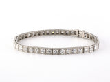 73889 - Art Deco Platinum Diamond Straight Line Bracelet