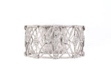 73897 - Gold Diamond 5-Section Flexible Wide Cuff Bracelet