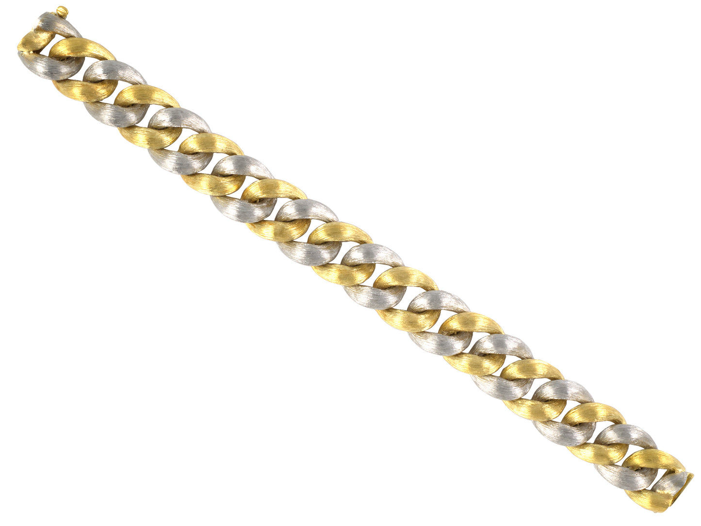 73905 - SOLD - Dunay Gold Platinum Woven Link Bracelet