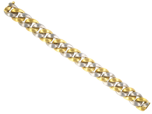 73905 - SOLD - Dunay Gold Platinum Woven Link Bracelet
