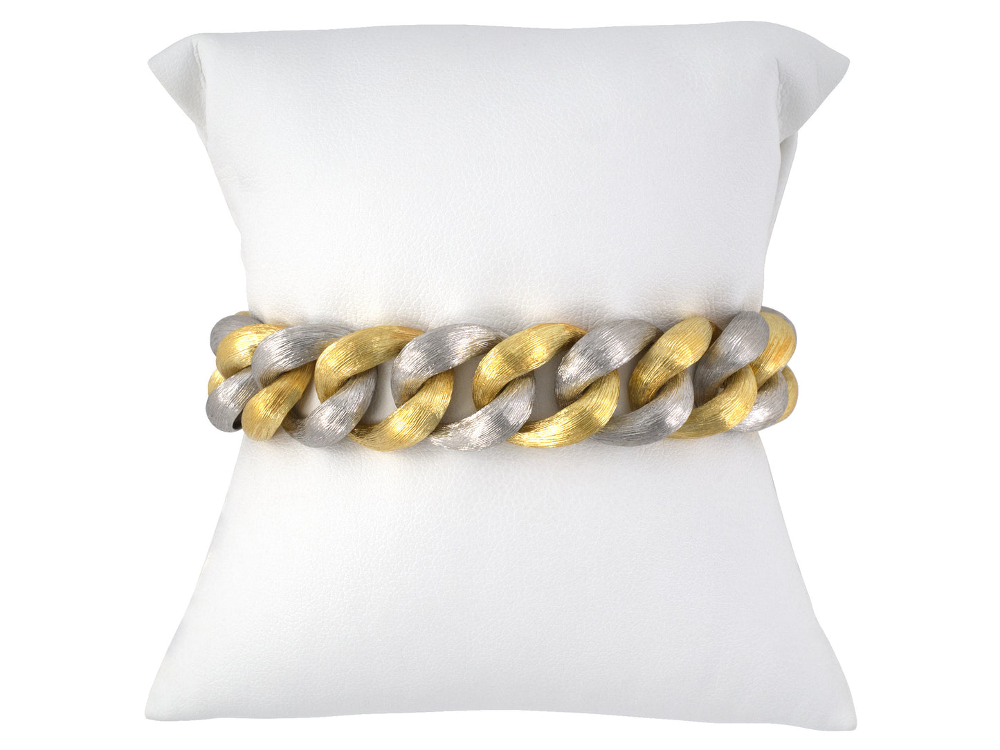 73905 - SOLD - Dunay Gold Platinum Woven Link Bracelet