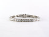 73907 - Circa 1960 Platinum Diamond Straight Line Bracelet