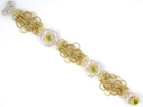 73908 - Buccellati Gold Peridot Flower Ornament Olimpia Bracelet