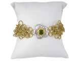 73908 - Buccellati Gold Peridot Flower Ornament Olimpia Bracelet