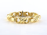 73912 - Dunay Gold Faceted Link Woven Bracelet