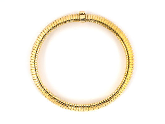 73916 - SOLD - Circa 1950 E.W. Streeter Gold Gooseneck Bracelet