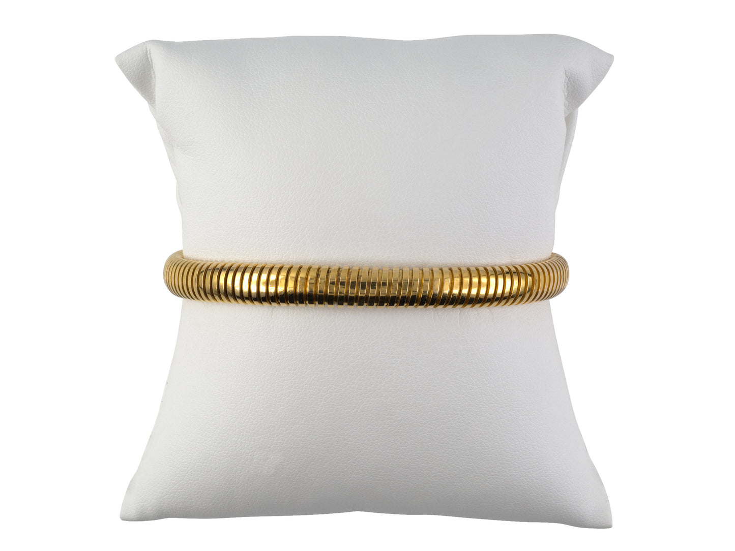 73917 - SOLD - Circa 1950 Gold Gooseneck Bracelet