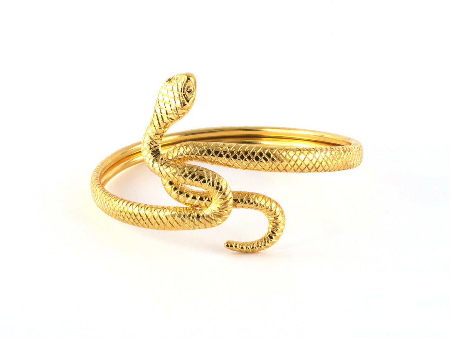 73918 - SOLD - Gold Snake Bangle Bracelet