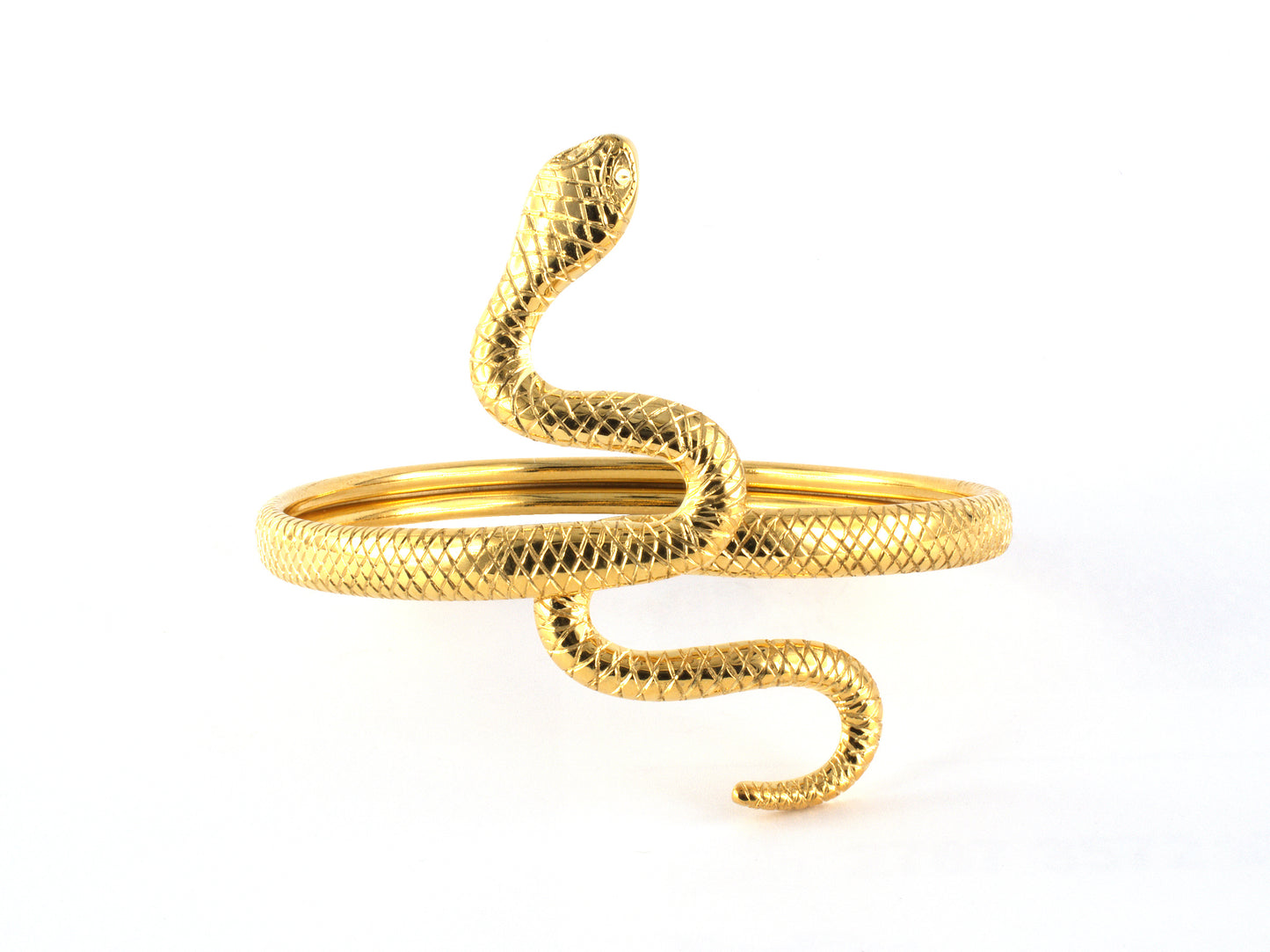 73918 - SOLD - Gold Snake Bangle Bracelet