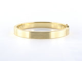 73919 - Circa 1950 Gold Hollow Hinged Bangle Bracelet