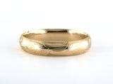 73921 - Gold Hollow Carved Leaf Hinged Bangle Bracelet