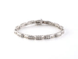 73928 - Gold Diamond Channel Set Wave Link Line Bracelet