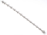 73929 - Gold Diamond Tube Set Alternating Round & Bar Link Bracelet