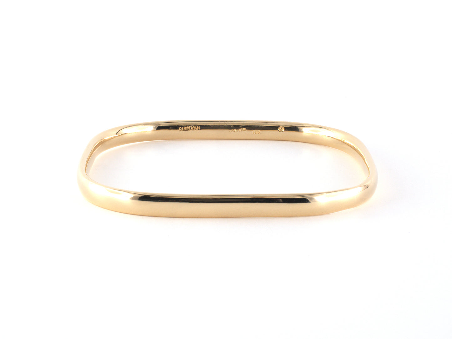 73935 - SOLD - Circa 1968 Cartier Dinh Van Gold Closed Square Bracelet