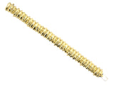 73943 - Circa 1980s Dunay Gold Alternating Faceted Bar Link Bracelet
