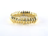 73943 - Circa 1980s Dunay Gold Alternating Faceted Bar Link Bracelet