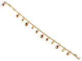 73944 - Circa 1990s Chaumet Anneav Gold Ruby Sapphire Festoon Drop Bracelet